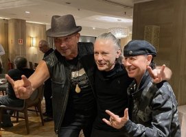 Rudolf Schenker, Bruce Dickinson and Klaus Meine at Porto Alegre, Brazil.jpg