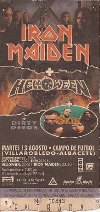 Entrada Iron Maiden + Hellowen (1996) Villarrobledo.jpg